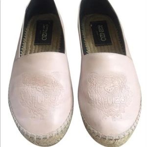 Kenzo Blush Tiger Espadrilles In Napa Leather Flats